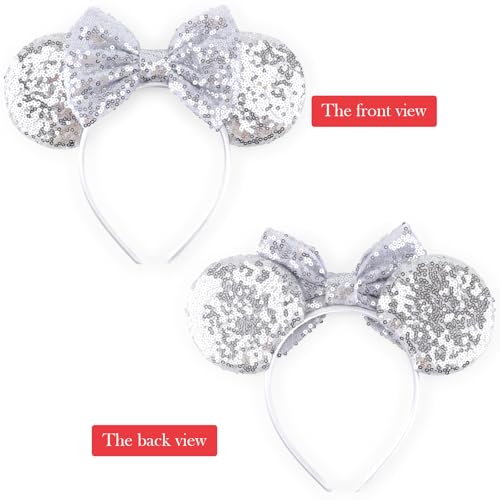 Image of DRESHOW Mouse Ears Bow Headbands Glitter Party Decoration Cosplay Costume for Women