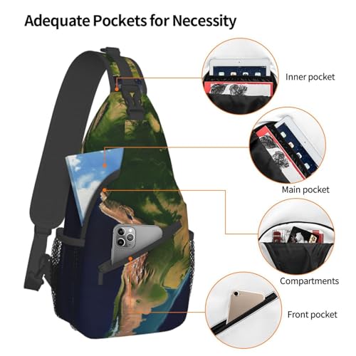 Bolso tipo Sling Bandolera Unisex South America miniatura 4