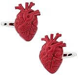 Regalo rojo corazón anatomía anatómico médico gemelos con caja de presentación