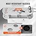 VEVOR Wall Mount Styling Station, Hair Barber Table with 5 Hair Dryer Holders, 2 Drawers(One Lockable), Beauty Salon Equipment for SPA, Barber Shop, Home & Bathroom, Marble White