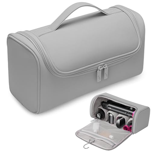 Linpr Estuche de viaje para secador de pelo, bolsa de almacenamiento portátil para secador de pelo con gancho para colgar, bolsas organizadoras impermeables para secadores de pelo, fundas de