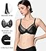 Lemorosy Women's Full Coverage Underwire Lace Unlined Minimizer Bra for Heavy Breast (34D, Black)