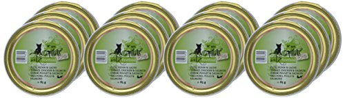 catz finefood Katzenfutter nass feine Filets No. 405 Pute & Lachs in Jelly - getreidefreies Nassfutter für Ihre Katze ohne Zucker - Katzennassfutter vom Feinste in Gelee, 85 g (12er Pack)