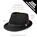 The Hat Depot Light Weight Classic Soft Cool Mesh Crushable Fedora hat (L/XL, Black)