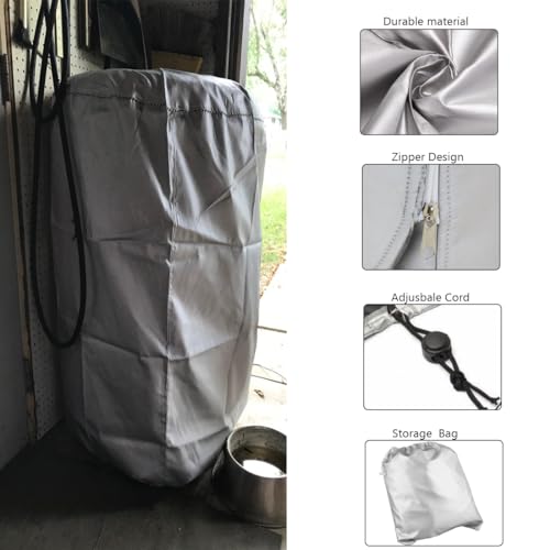 Image of J&C Tire Cover 420D Tire Storage Bag Waterproof Spare Tire Bag Tote Protective Cover Seasonal Tire Cover (28x43in)
