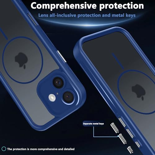 Image of Enflamo Back Cover Case for iPhone 17 Polycarbonate Matte | Ultra Hybrid | Lens Protection & Raised Edges (Blue)