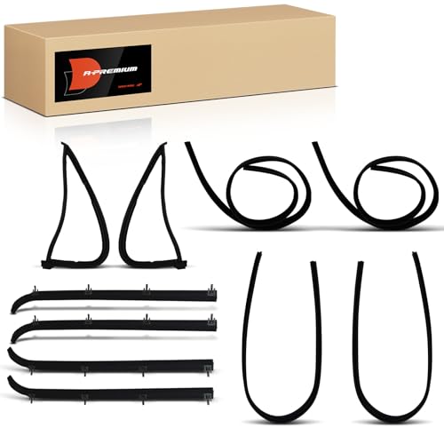A-Premium 10PCS Door Seal Strip & Window Molding Trim Weather Stripping Kit Compatible with Ford F-150 1975-1979, F-250 F-350 1973-1979, Bronco 1978-1979, F-100 1973-1979