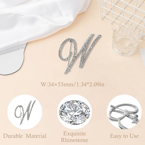 Image of Rhinestone Initial Brooch Pin for Women, Alphabet Gold Letter Brooch A-Z with Crystal, Metal Pin for Hat Bag Dress Suit Accessory for Men