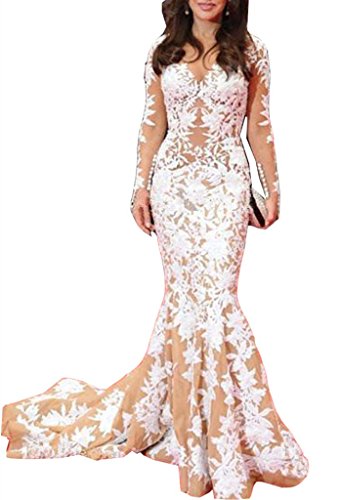 Emmani-Womens-Long-Sleeve-V-Neck-Trailing-Applique-Celebrity-Evening-Dresses-White-12