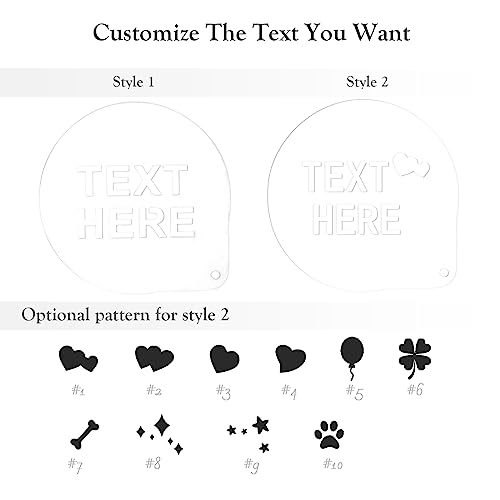 Personalized Custom Coffee Stencils Template with Text or Logo