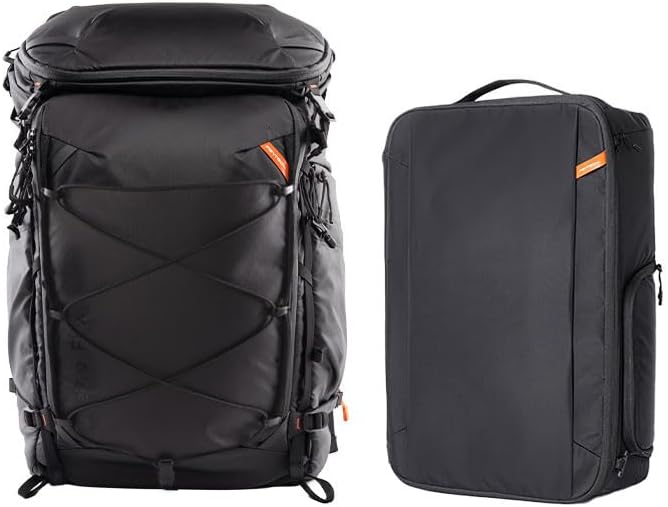 PGYTECH OnePro Flex Backpack 40L+Camera Insert Bag L, Fits DSLR/SLR/Mirrorless Cameras/Lenses and Other Gear, Lightweight Outdoor Hiking Bundle for Photography, Travel Bag with Laptop Compartment