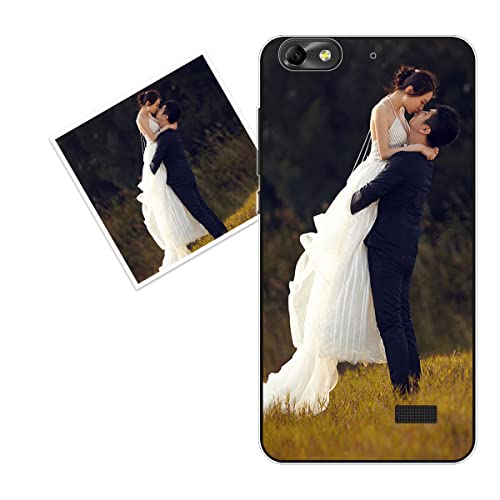 KARTXITAI Funda Personalizada Compatible con Honor 4C/Huawei G Play Mini, Carcasa Personalizado con tu Foto o Texto Imagen, Gel Flexible,Trasparente,Regalo Original +1 x Cordón universal para teléfono