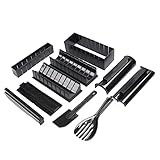 👌🏻 【MATERIAL ALIMENTARIO NO TÓXICO】Este kit de hacer sushi está fabricado en plástico de alta calidad e ideal para uso alimentario. ¡Resistente y duradero!