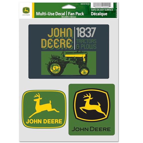 WinCraft Multi Use Decal Fan Pack John Deere Tractor 1837