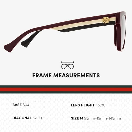 Image of Gucci GG13020 Designer Fashion Eyeglasses: Cat Eye Bold Shape Frame Eyewear with Luxury eSHADES Kit - Embrace Sophistication and Elegance