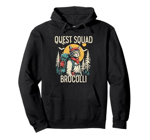 Quest Fantasy Squad Broccoli Cat Sudadera con Capucha