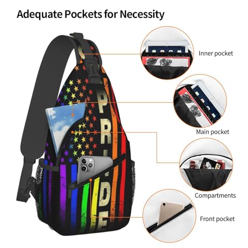 LGBT Bags Rainbow Sling Bag Lgbt Gay Pride Chest Shoulder Crossbody Bag Backpacks for Women Men4