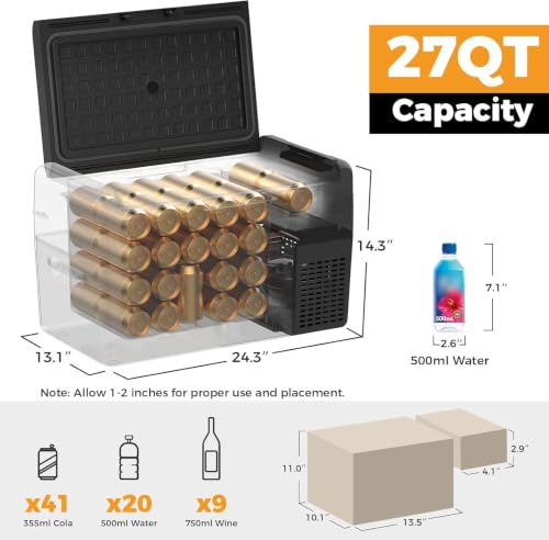 Image of Setpower Electric Cooler Car Refrigerator 12V Fridge Portable Freezer