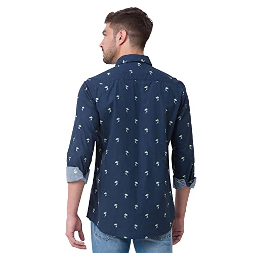 Image of Spykar Men Cotton Regular Slim Fit Full Sleeves Shirt