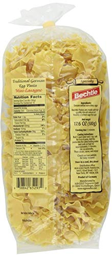 Bechtle Mini Lasagna Traditional German Cage Free Egg Noodles 17.6 ounce (Pack of 2)