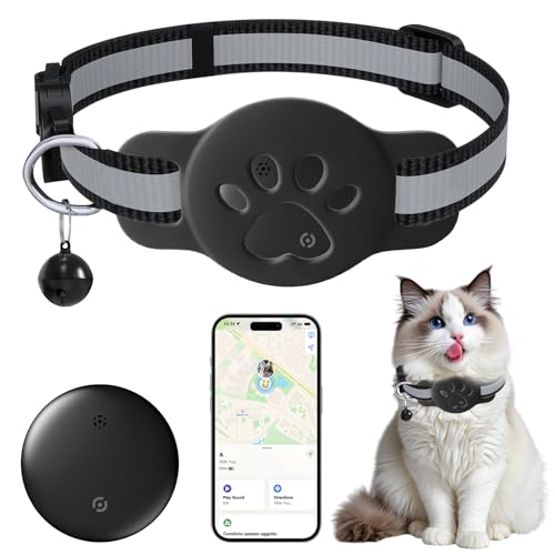 Effdrdfs ANDROID BLACK GPS Tracker Katze mit Reflektierendem Halsband