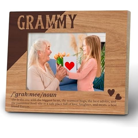 KTYHD Grammy Noun Picture Frame, Grandma Grammy Wooden Picture Frame, Grandma Grammy Photo Frame 4x6 Gifts for Grandma, Pregnancy Announcement for Grammy Picture Frames, Grammy Gifts from Grandkids Cover