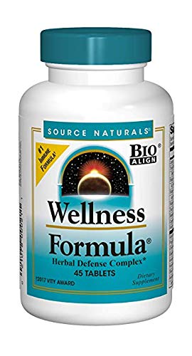 Source Naturals Wellness Formula Bio-Aligned Vitamins & Herbal Defense - Immune System Support Supplement & Immunity Booster - 45 Tablets (2 Pack)