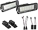 Lot de 2 éclairages de plaque minéralogique LED de rechange pour Golf 4/5/6/7 Lupo Scirocco Polo 9N/6R Passat 3C/B6/CC Phaeton NEW Beetle II EOS