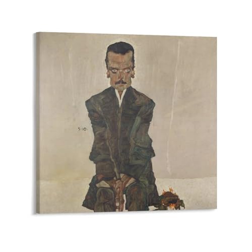Impression sur toile Egon Schiele haut de gamme 60 x 60 cm finition encadrée artistique