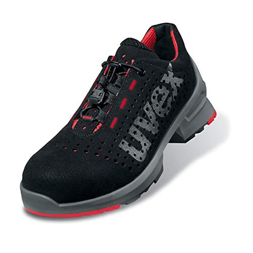 Uvex 1 Arbeitsschuhe - Sicherheitsschuhe S1 SRC ESD Rot-Schwarz - Weite 12 / Weit - GR, Größe:44