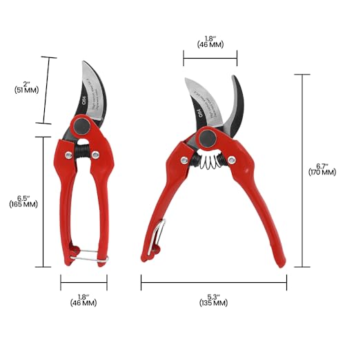 Tijeras podadoras profesionales Zenport Q64, 7 pulgadas, rojo - pack 10 miniatura 7