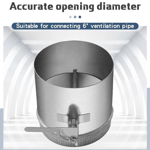 Therwen Backdraft Damper Duct Manual Volume Damper With Sleeve Stove Pipe Galvanized Sheet Adjustment Airflow Ducting Branch Hvac Air Balancing For Range Hoods thumb #3