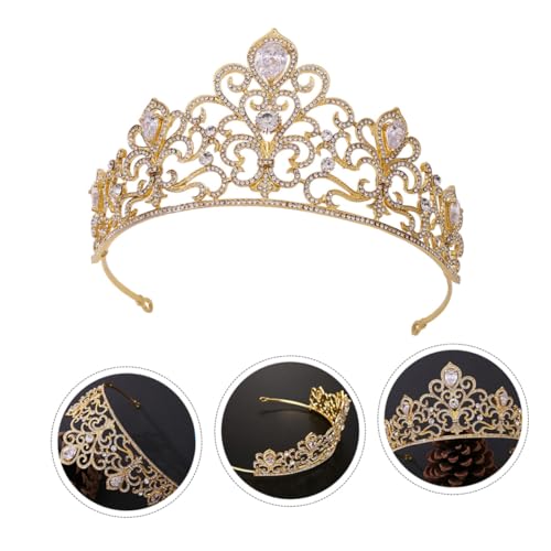 DRESSOOS 1pièce Couronne De Mariage Rhinestones Accessoire De Cheveux Pour Mariée Diadème Brillant Décoration De Coiffure Pour Événements Spéciaux Et Célébrations