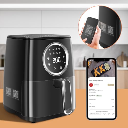 Aigostar Air Fryer 4L, Heißuftfritteuse XXL, Heissluft Fritteusen ohne Öl, 8 Menü, LED Touchscreen, 1500W, BPA-frei – Bild 3