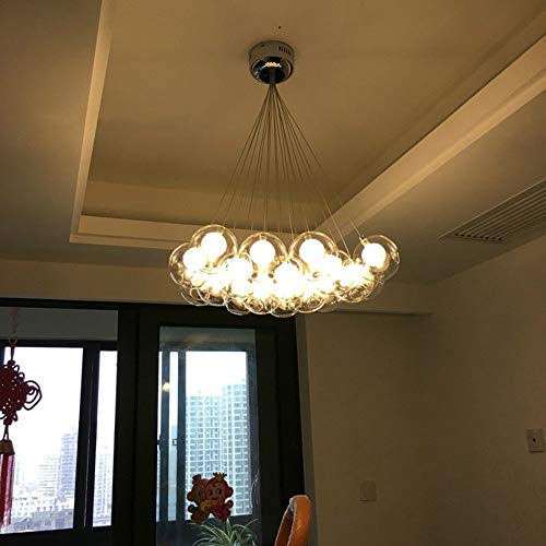 Chandelier multi-bulles nordique pour décoration de salon chic