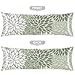 Silk Satin Body Pillow Cover for Hair and Skin,Sage Green Long Pillow Case Protector with Envelope Closure,Decorative Dahlia Boho Lumbar Pillow Covers Floral Soft Bed Cushion Covers for Sleep,20
