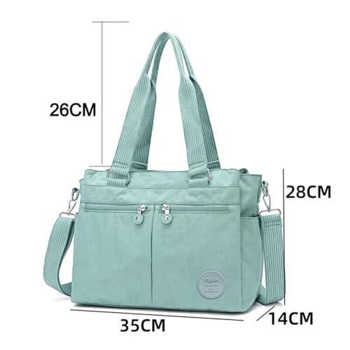 Image of MOCA Womens Casual Nylon Water Resistant Crossbody Tote Sling Handbag, Multi-Pocket Design with Adjustable Shoulder Straps for Work Travel Office, Everyday Use