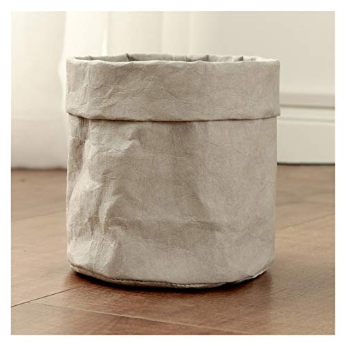 Pflanzen Tasche Garten Blumentopf Wasserdichte Umweltfreundliche Kraftpapiertöpfe für Pflanzen Drotble Multifunktions Wiederverwendbare Pflanzenbeutel Gartenbedarf (Color : Gray, Size : M)