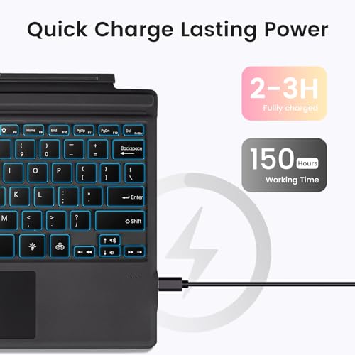 Teclado Surface Pro 7 inalámbrico magnético compatible con Surface Pro 6 5 4 3 y 7 Plus 6