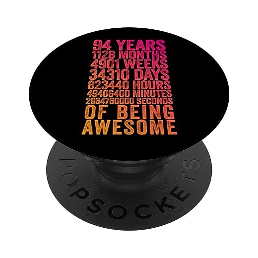 Divertida camisa de cumpleaños 94 Old Meter Divertidos regalos de 94 años PopSockets PopGrip Intercambiable