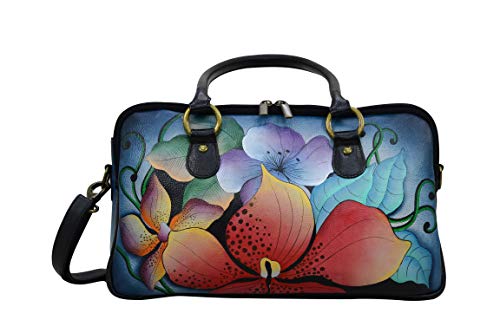 Image of Anna by Anuschka Women's Hand-Painted Genuine Leather Multi Compartment Satchel