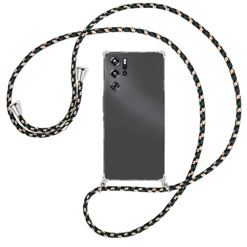 mtb more energy® Handykette kompatibel mit Nubia Red Magic 9 Pro, 9 Pro Plus - Camouflage - Smartphone Hülle zum Umhängen - Anti Shock Full TPU Case