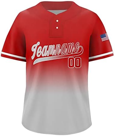 Custom Gradient Baseball Jersey Adults Sports Baseball Shirts Uniform Printed Personalized Name Number for Men Youth