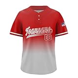 Custom Gradient Baseball Jersey Adults Sports Baseball Shirts Uniform Printed Personalized Name Numb