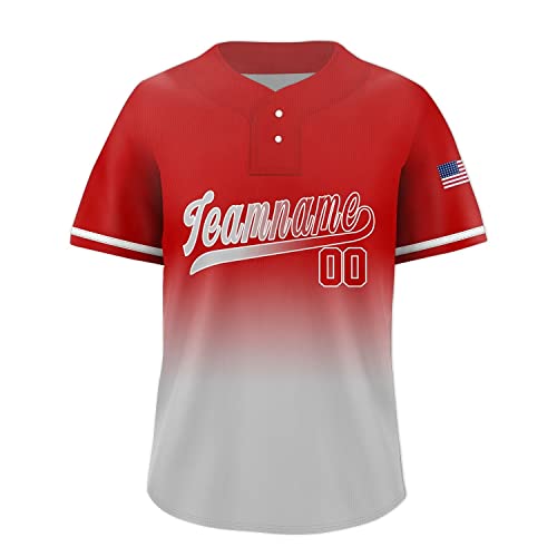 Custom Gradient Baseball Jersey Adults Sports Baseball Shirts Uniform Printed Personalized Name Number For Men Youth #TOP12