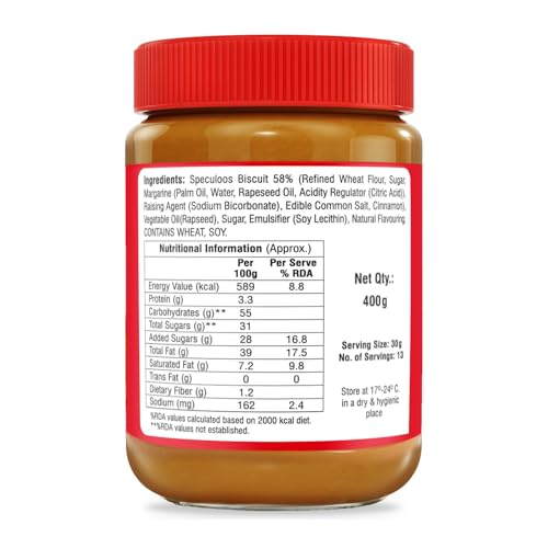 Image of Boni Speculoos Creamy Biscuit Spread - 400g | Caramelised Biscuit Spread | Made in Belgium | Vegan | For Bread & Snacks (Pack of 3)