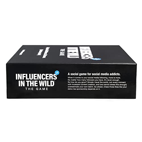 Influencers In The Wild Board Game - 2-6 Players - Built By Tank Sinatra & Tank's Good News - Social Media Board Games For Adults, Social Media Merchandise Card Games For Adults #TOP1