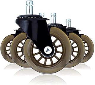 ZBRANDS Desk Office Chair Wheels, Rollerblade Wheels for Office Chair Casters, Chair Wheels Replacement, Lightweight, Good for All Floors, Office Furniture Casters, Computer Chair Gaming Chair