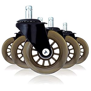 ZBRANDS Desk Office Chair Wheels, Rollerblade Wheels for Office Chair Casters, Chair Wheels Replacement, Lightweight, Good for All Floors, Office Furniture Casters, Computer Chair Gaming Chair