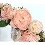 Wedding Arch Flowers, Artificial Floral Swags, 23" Decorative Swag, Welcome Sign Flowers, Artificial Flower Swag for Door Wedding Party Wall Home Decor (Peach) - Image 4